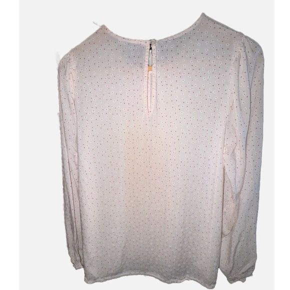 Lucky Brand -Women's light pink Long Sleeve Scoop Neck Blouse Size Small - Picture 4 of 12